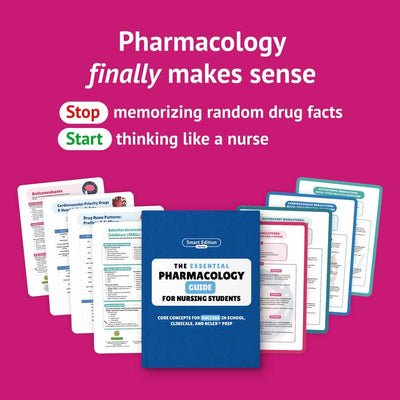 Essential Pharmacology Guide Book for Nursing Students - Full Color, Nurse Practitioner-Written, NCLEX Prep Resource