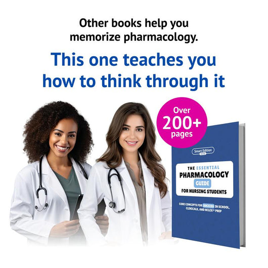 Essential Pharmacology Guide Book for Nursing Students - Full Color, Nurse Practitioner-Written, NCLEX Prep Resource