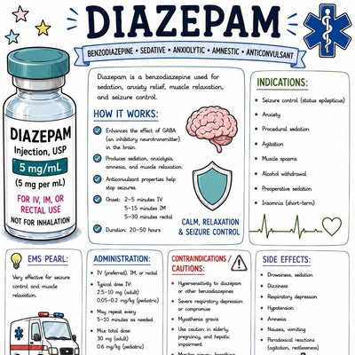 Pharmacology Study Guide: 50 Medications for EMS, Emergency, and Acute Care