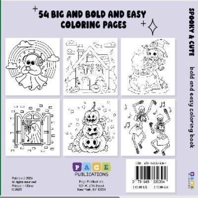 Adult Halloween Cute Coloring Book - 36 Pages of Cute, Spooky, Bold, Detailed Witches, Pumpkins, Ghosts Illustrations for Adult Stress Relief