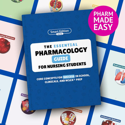 Essential Pharmacology Guide Book for Nursing Students - Full Color, Nurse Practitioner-Written, NCLEX Prep Resource